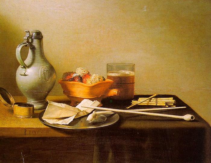 Pieter Claesz Pipes and Brazier